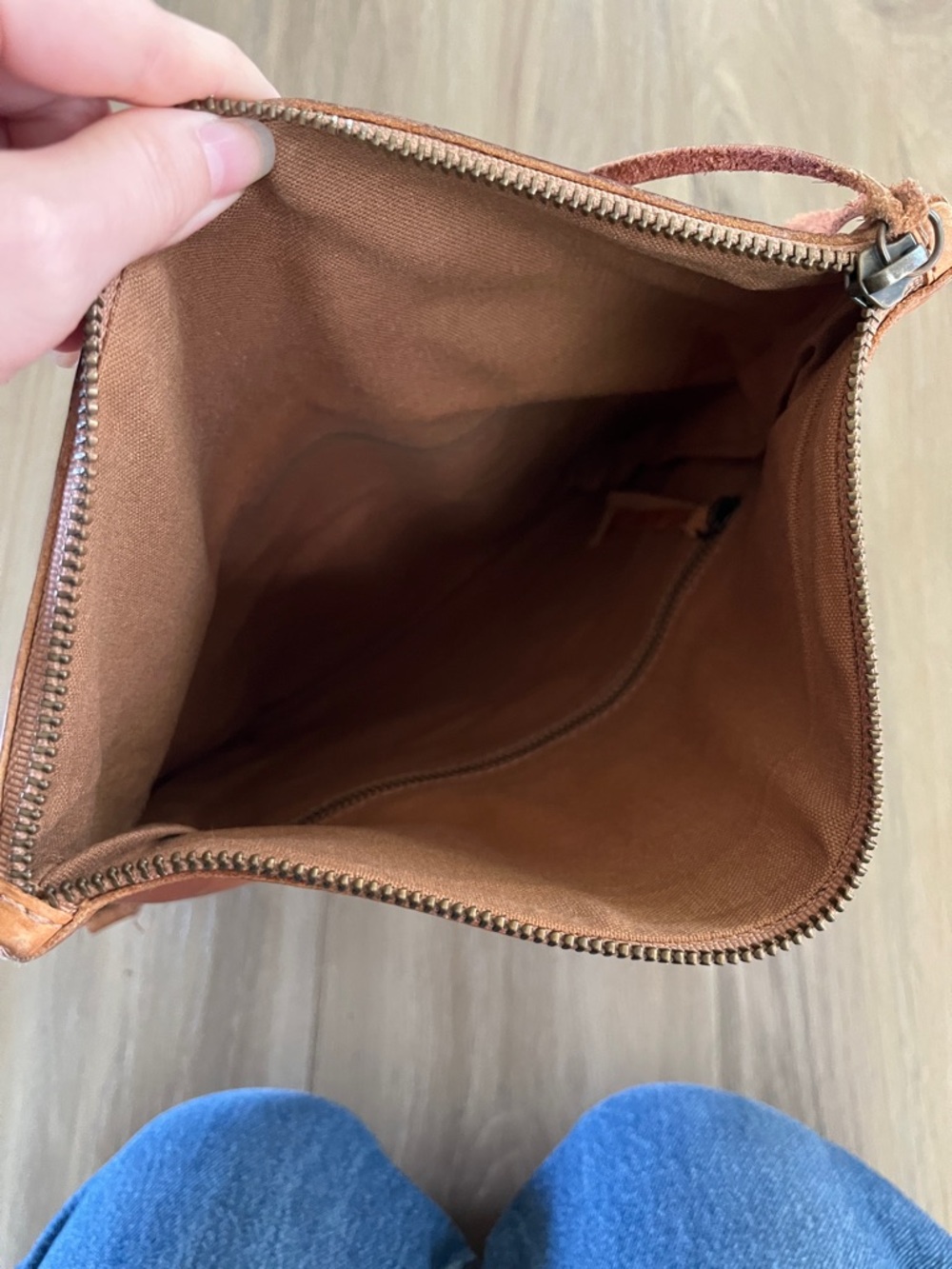 Able Leather Crossbody Bag in Cognac - Picture 8 of 8